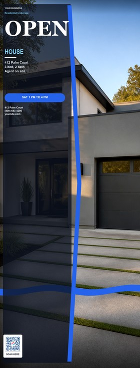 Open House template for Banner stands personalizados | 55printing