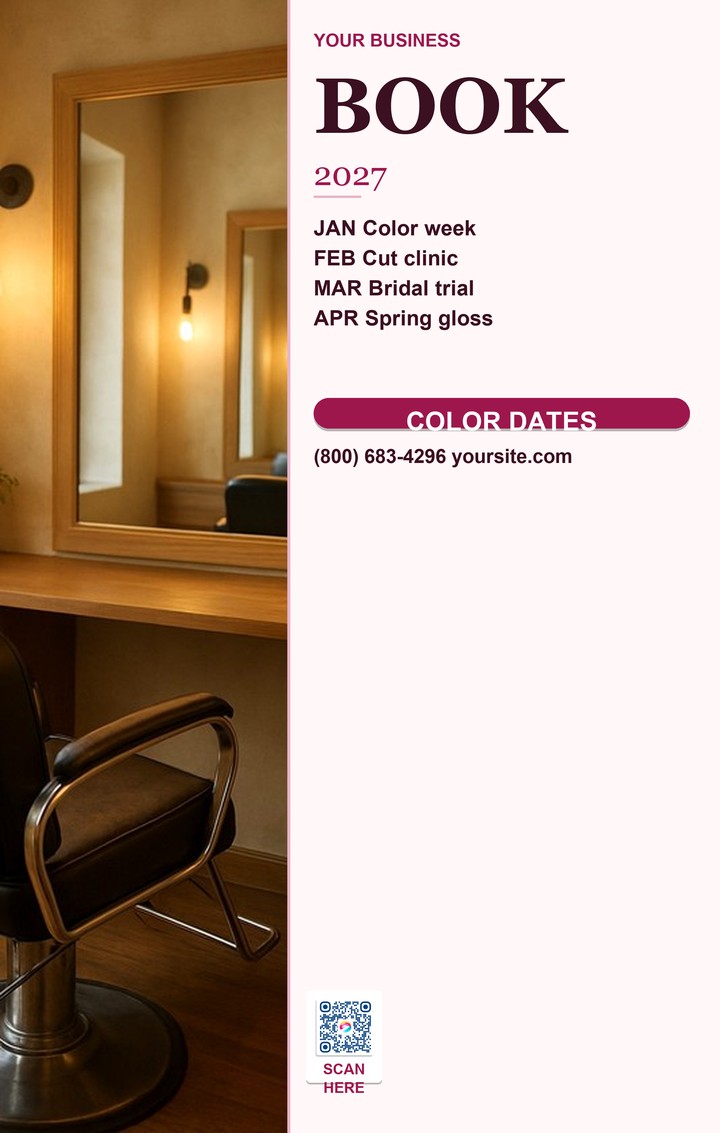 Salon Book template for Calendarios personalizados impresos | 55printing