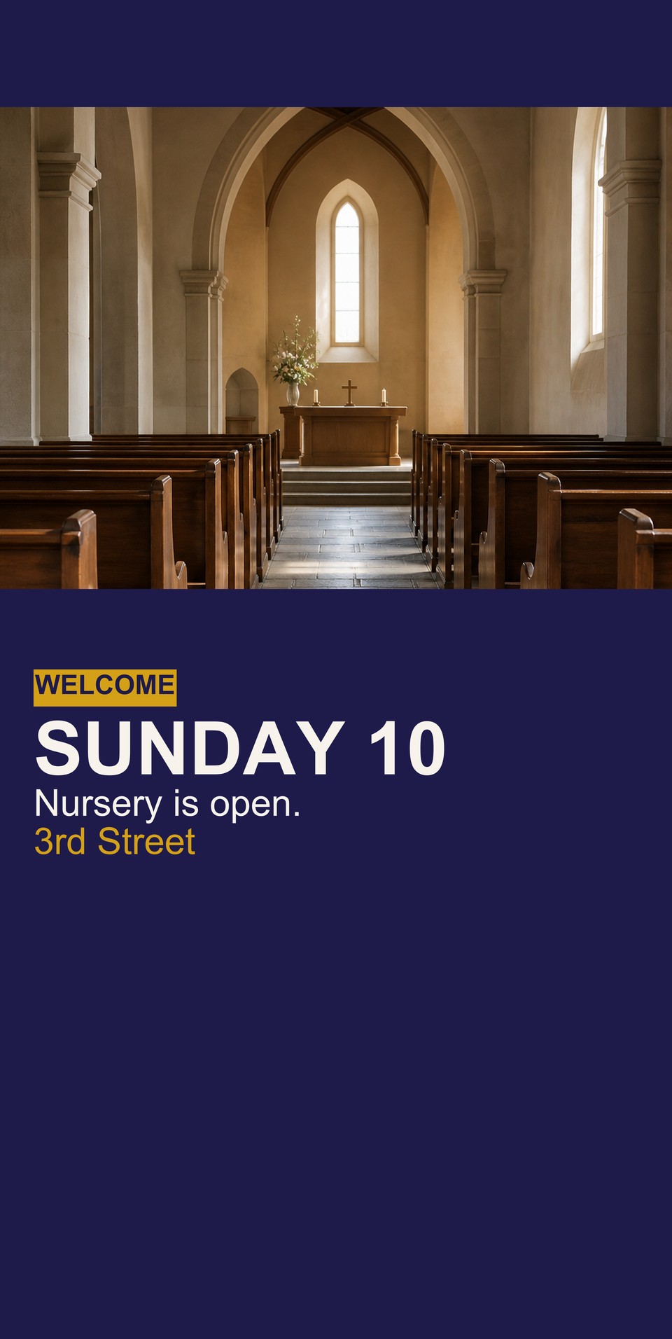 Church Welcome template for Imanes personalizados para vehículos | 55printing