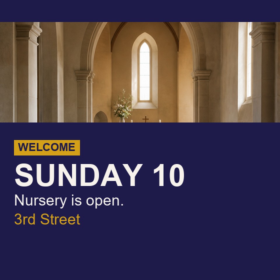 Church Welcome template for Etiquetas troqueladas económicas | 55printing
