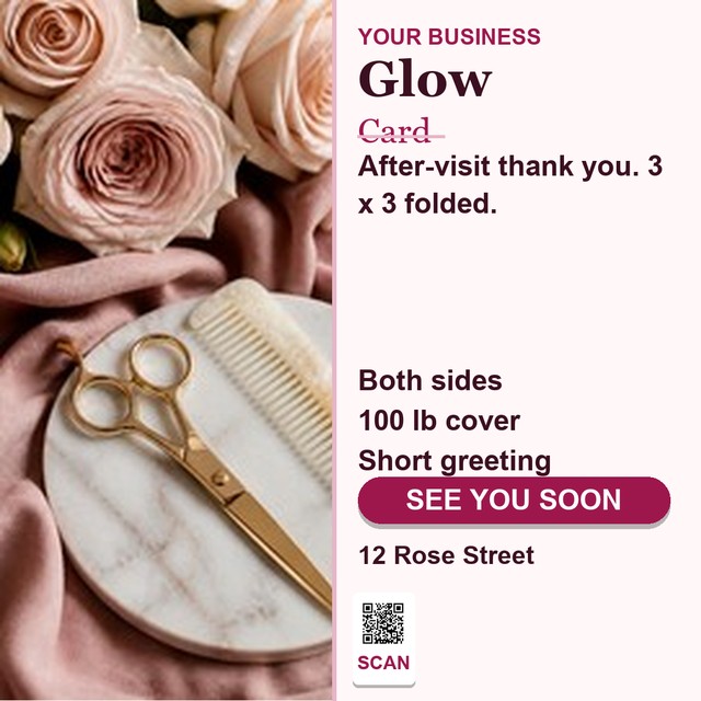 Salon Weekend template for Greeting Card Printing