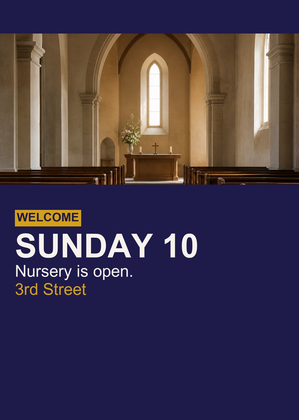 Church Welcome template for Invitation Envelopes