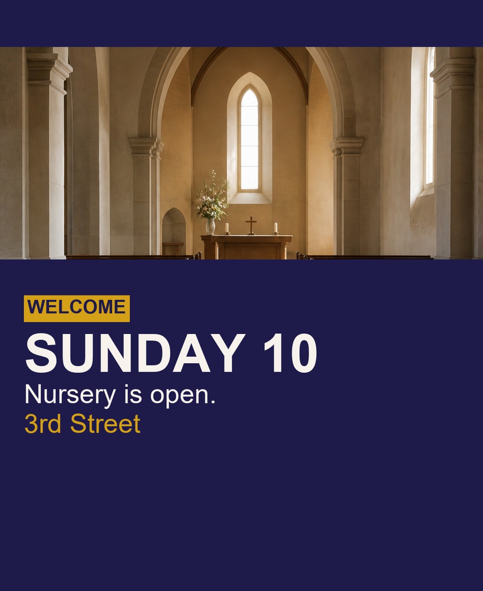 Church Welcome template for Impresión de mini menús plegados | 55printing