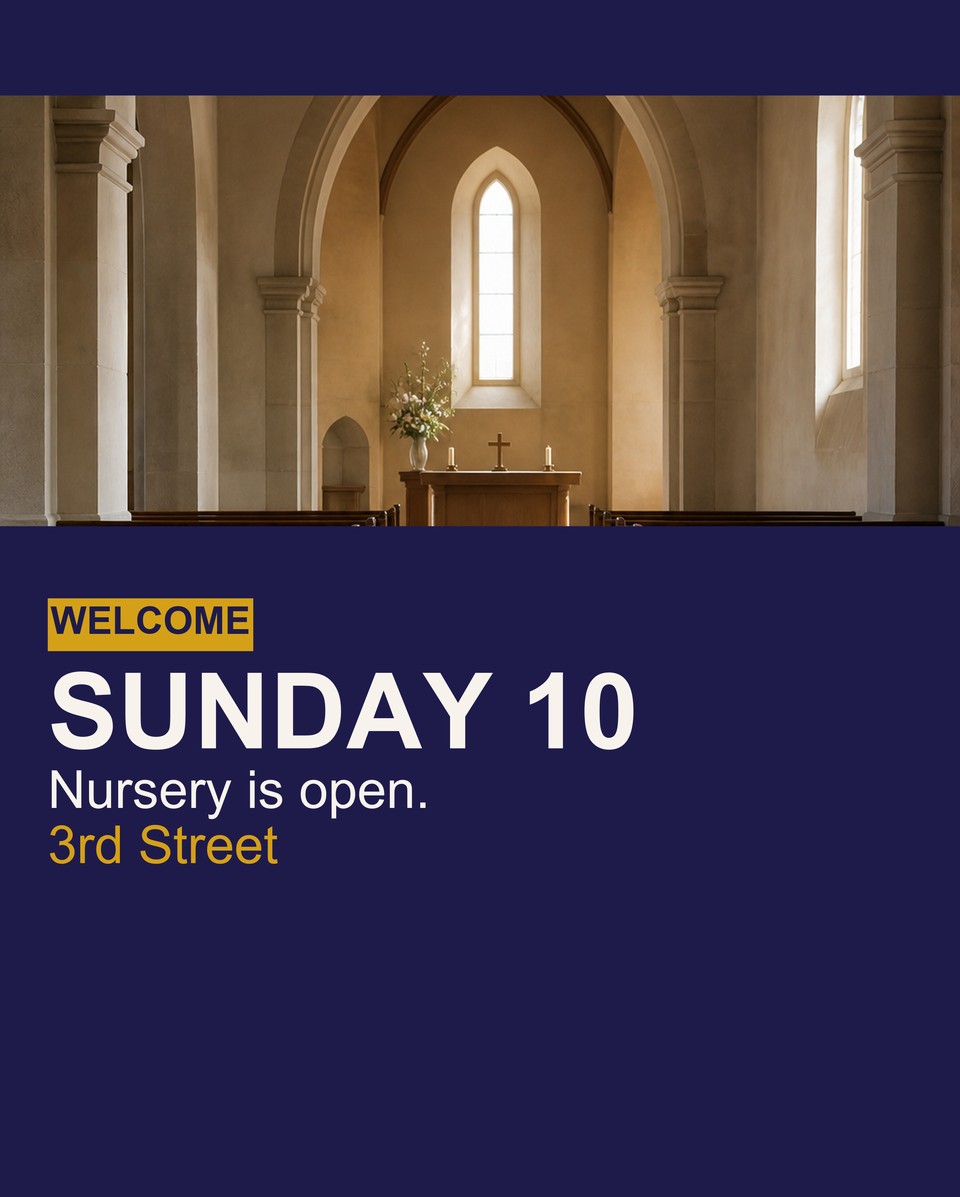 Church Welcome template for Digital Poster Printing
