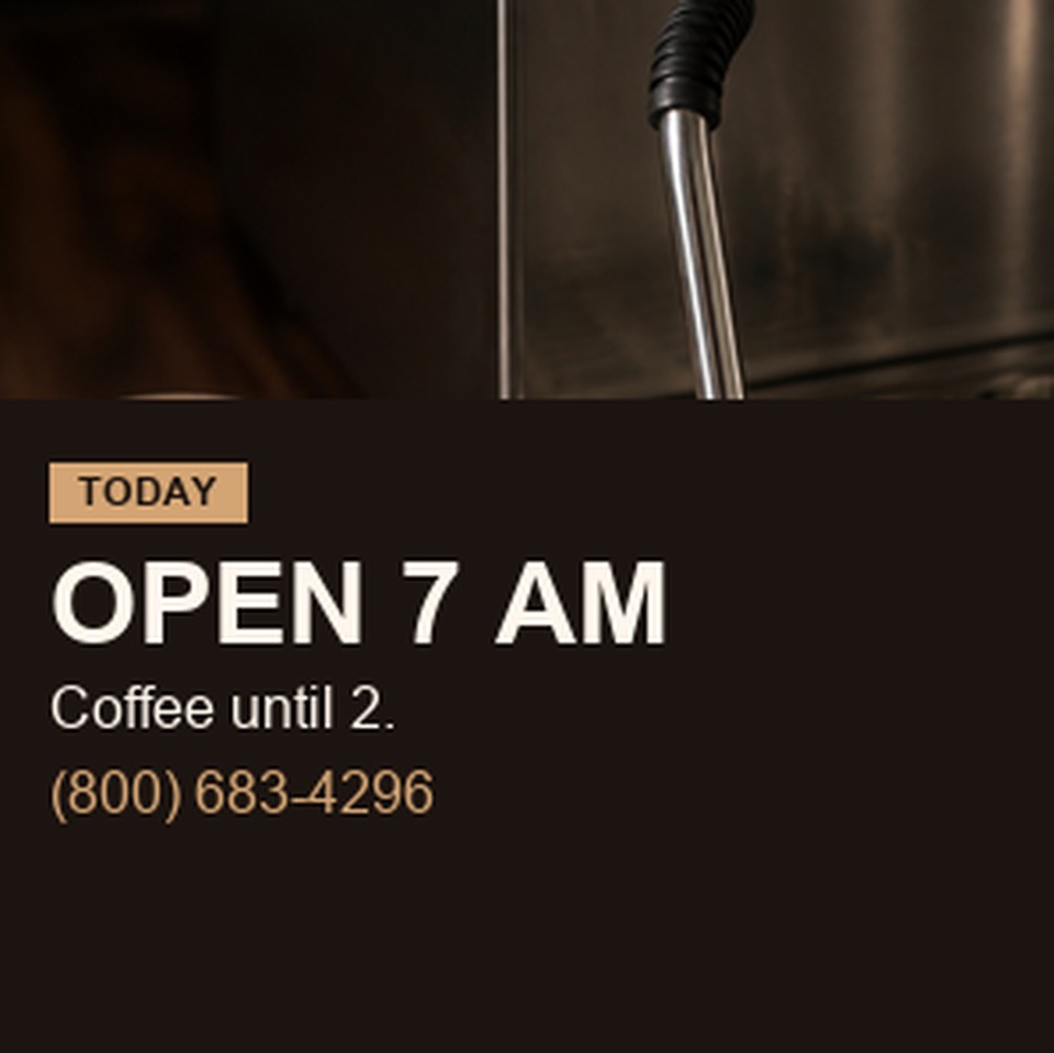 Cafe Hours template for Etiquetas circulares en rollo | 55printing