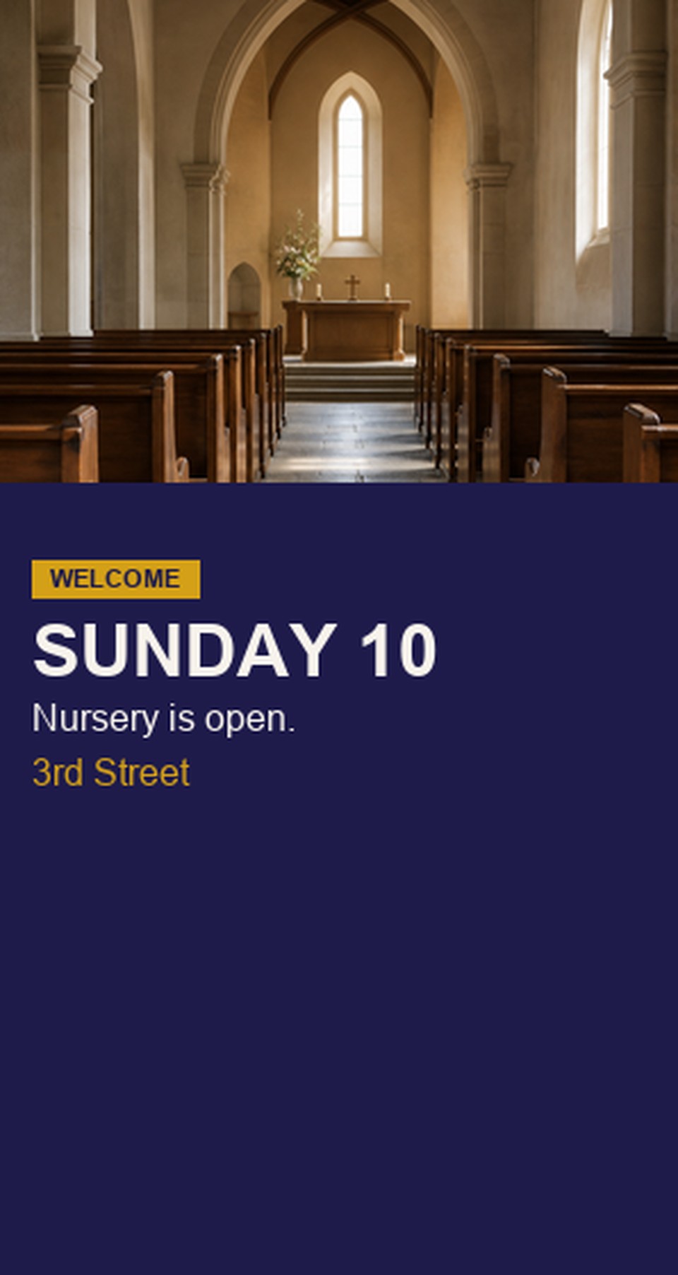 Church Welcome template for Etiquetas ovaladas en rollo | 55printing