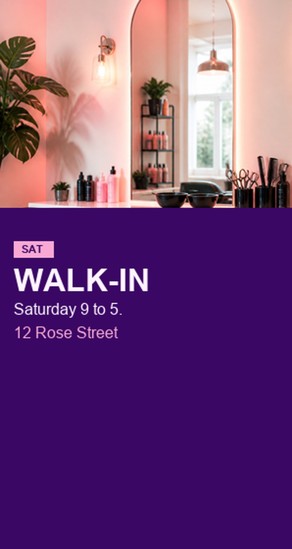Salon Weekend template for Etiquetas ovaladas en rollo | 55printing