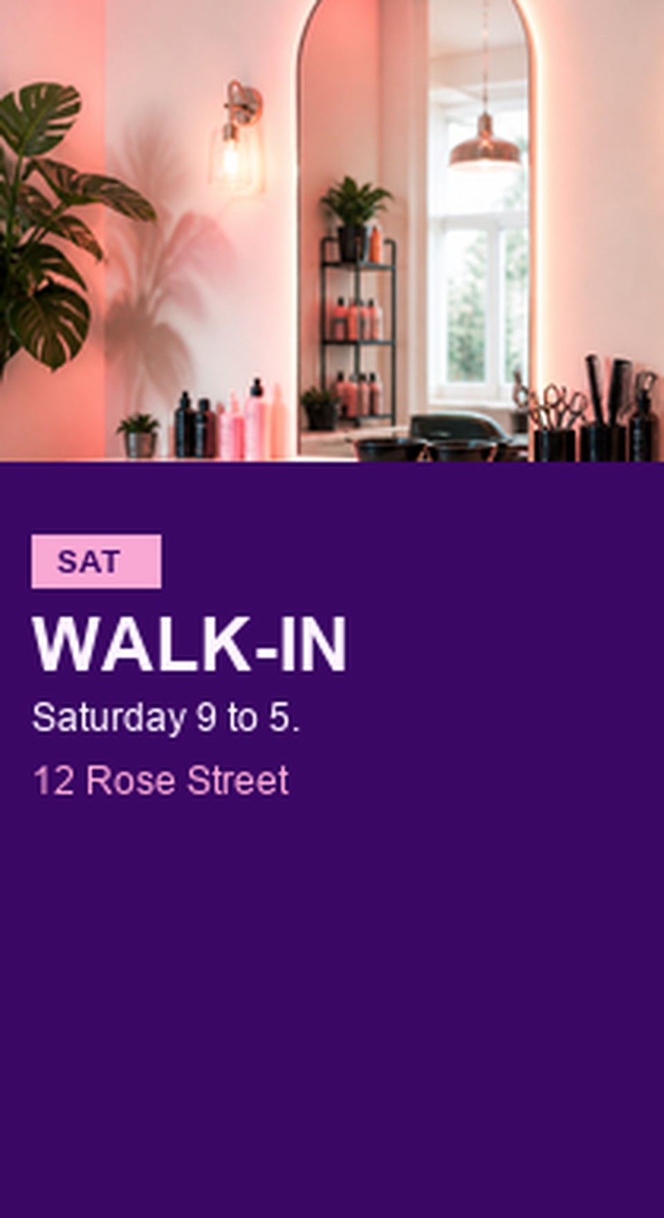 Salon Weekend template for Etiquetas rectangulares en rollo | 55printing