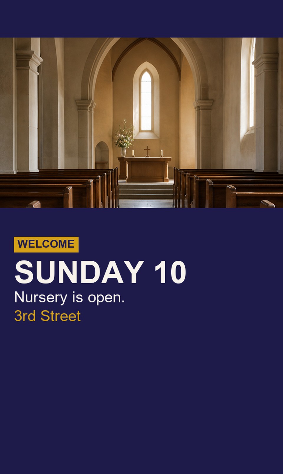 Church Welcome template for Tarjetas tipo Rolodex | 55printing