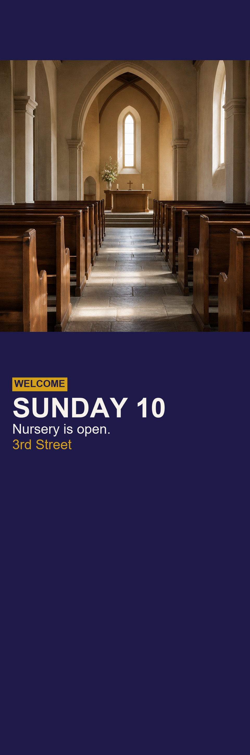 Church Welcome template for Hojas de venta personalizadas | 55printing