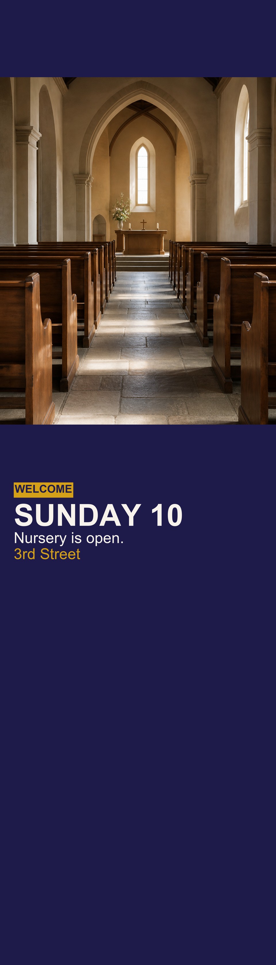Church Welcome template for Teardrop Flags