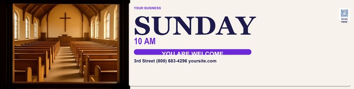 Church Welcome template for Vinilos adhesivos para ventanas | 55printing