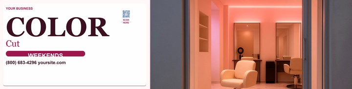 Salon Weekend template for Vinilos adhesivos para ventanas | 55printing