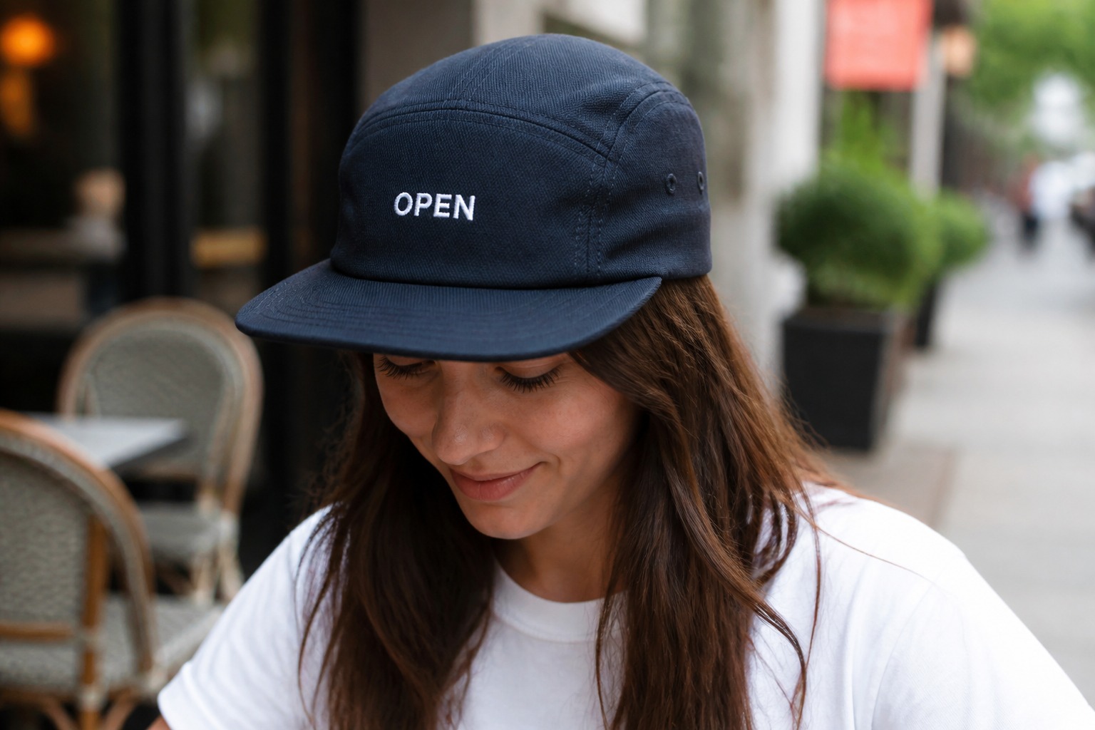 Custom Embroidered Caps: printed shirt being worn, 55printing product photo