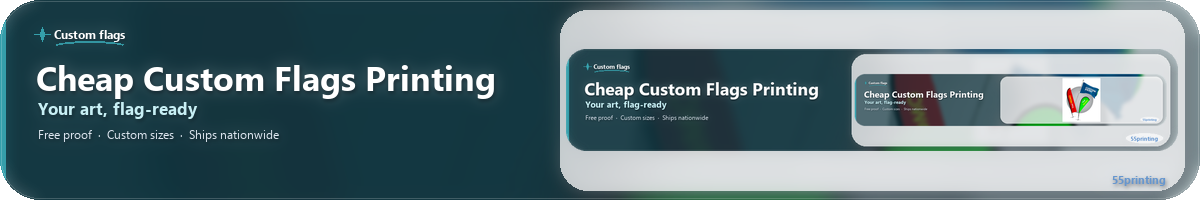 Cheap Custom Flags Printing by 55printing