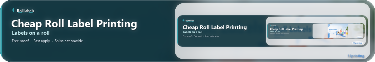 Cheap Roll Label Printing by 55printing
