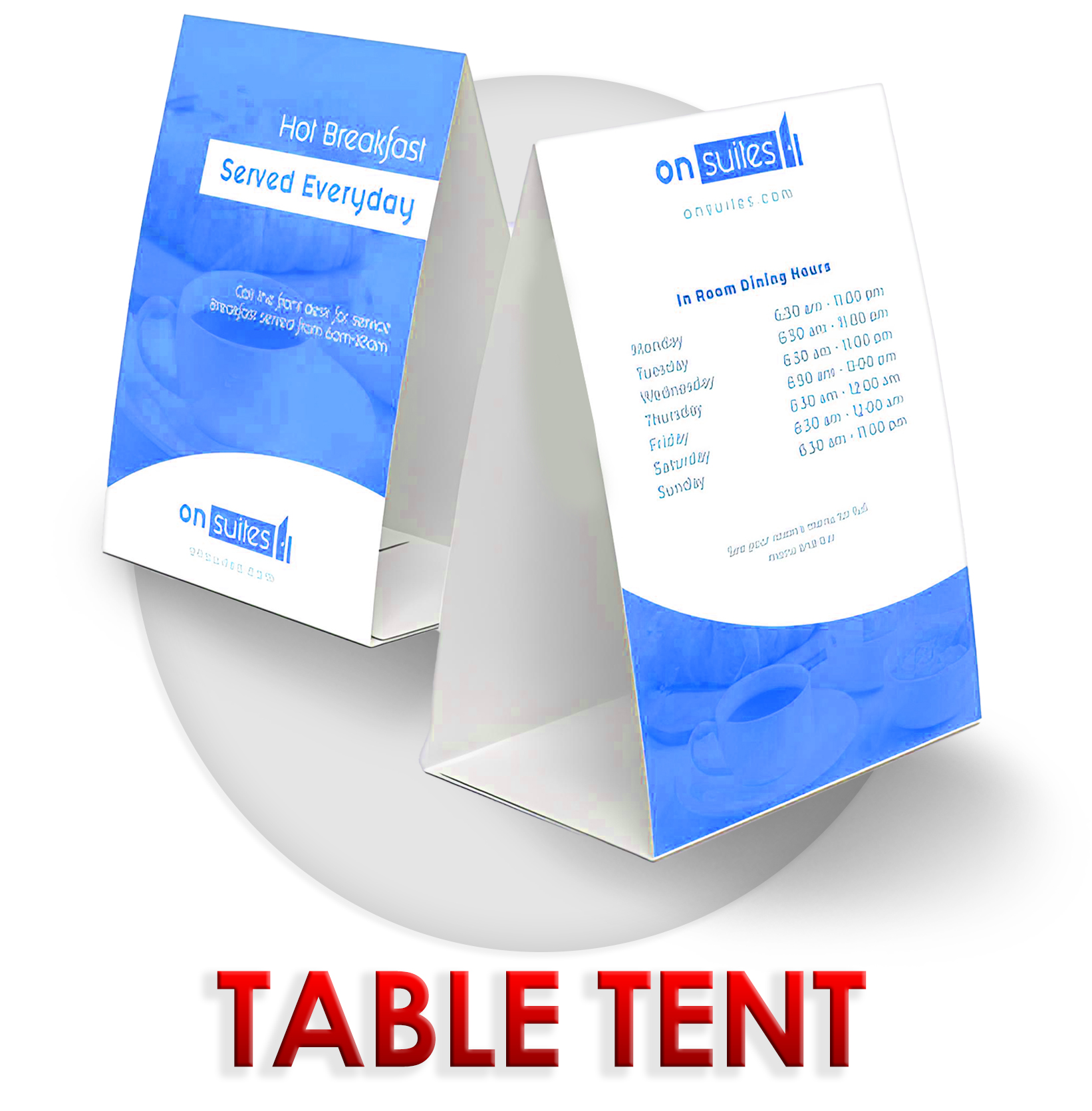 Table Tent Cards Printing Deal