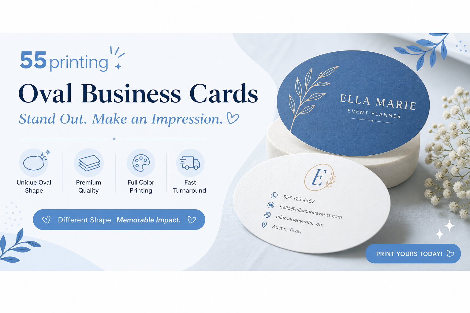 Oval Business Cards
