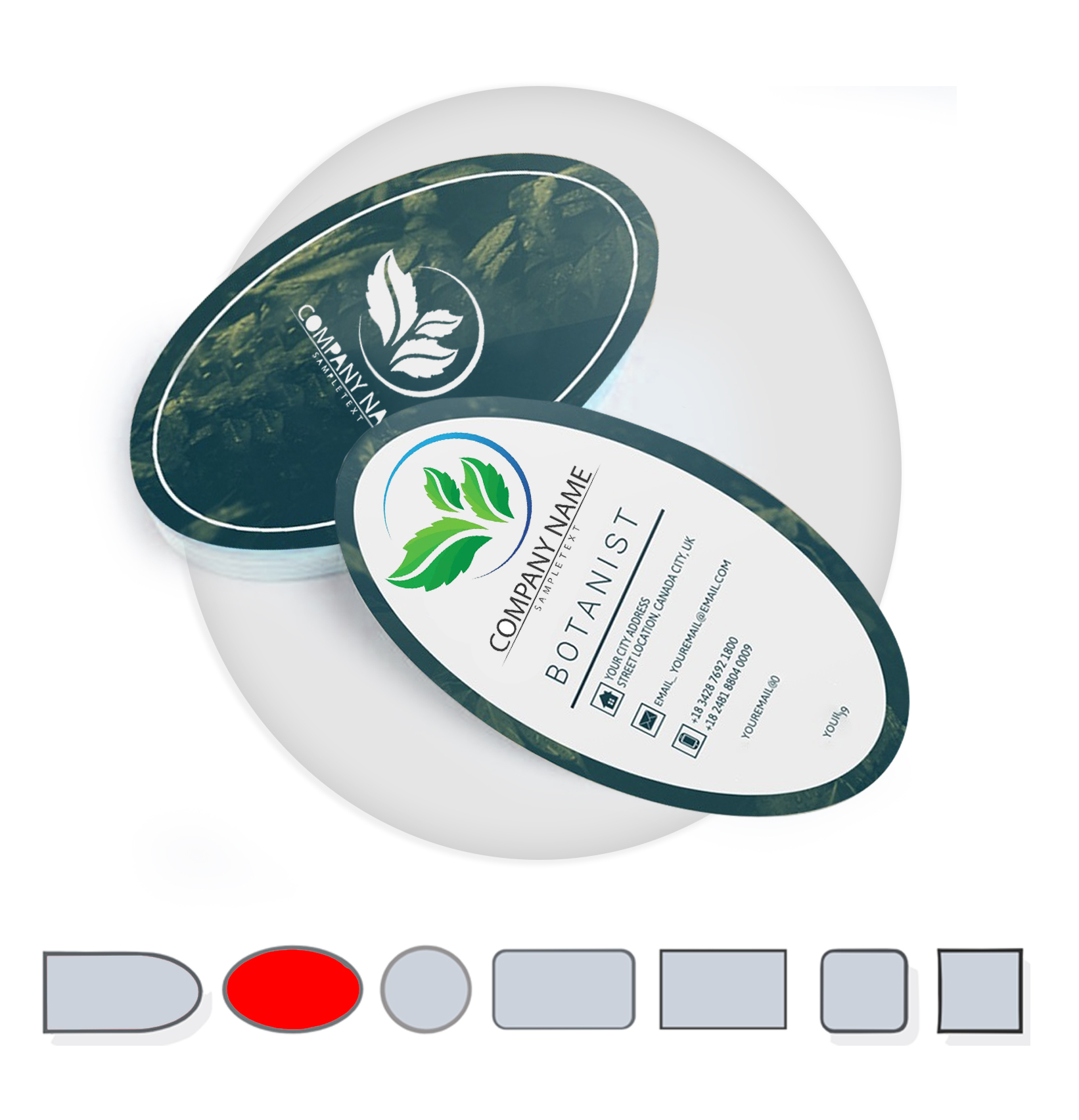 Oval Business Cards