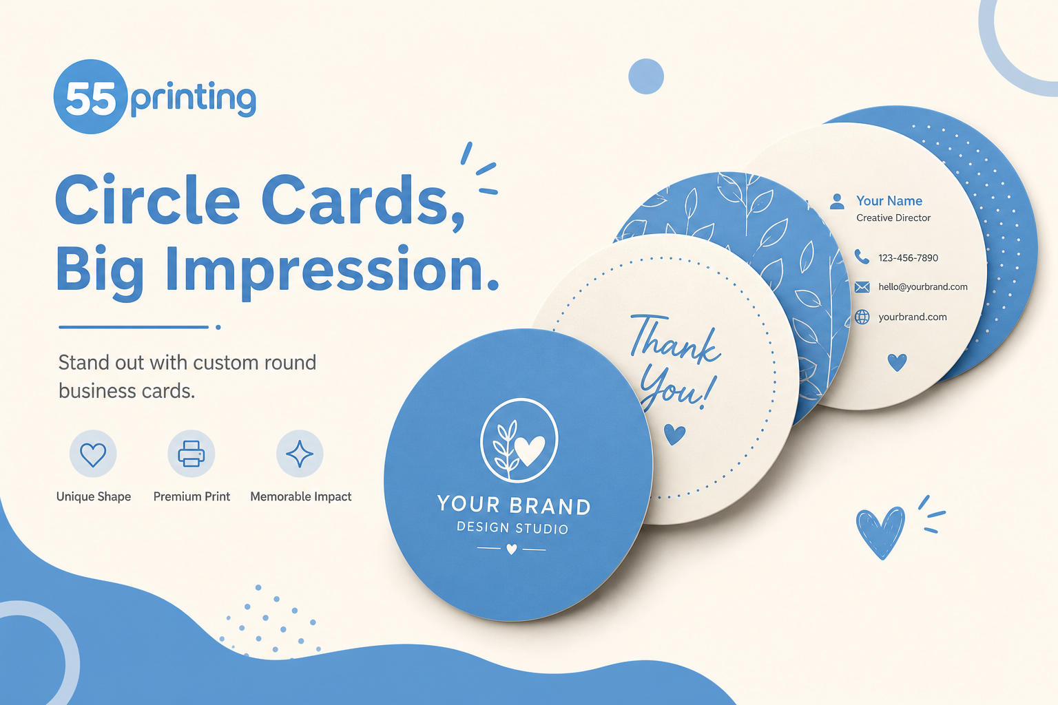 Circle Business Cards by 55printing