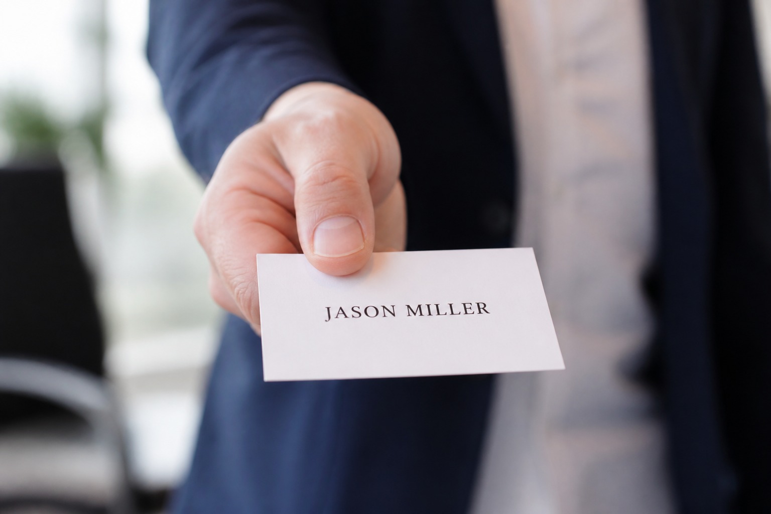 Digital Fast Business Cards: held in hand for scale, 55printing product photo