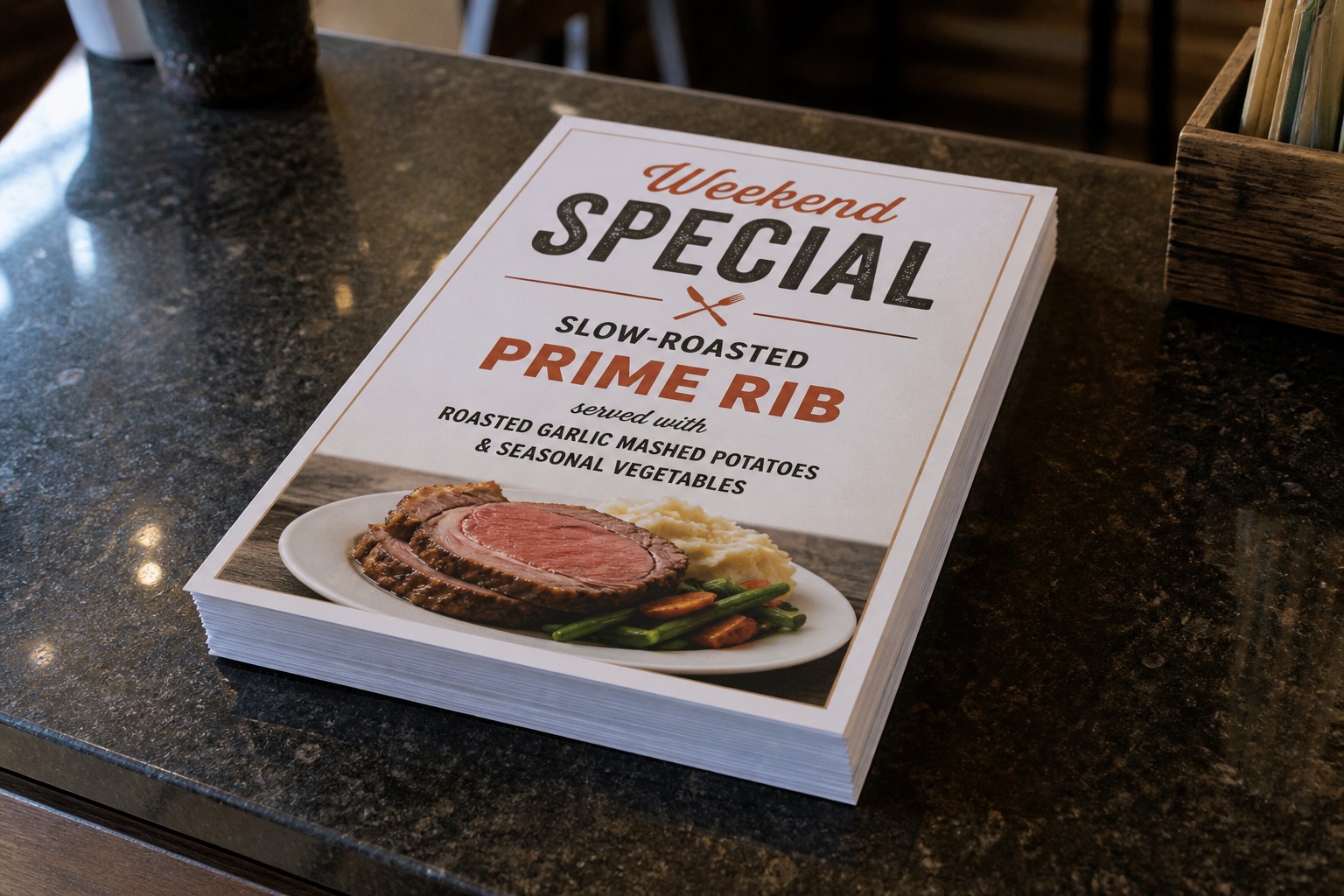 Digital Fast Flyers: stack of finished prints, 55printing product photo