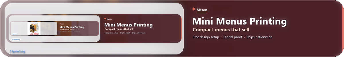 Mini Menu Printing