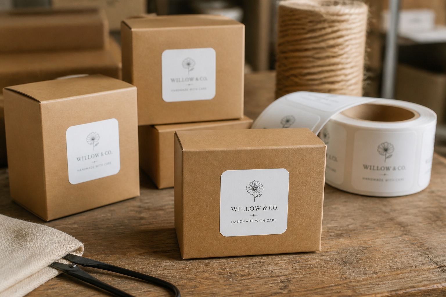 Square Rounded Corners Roll Labels: box, 55printing product photo