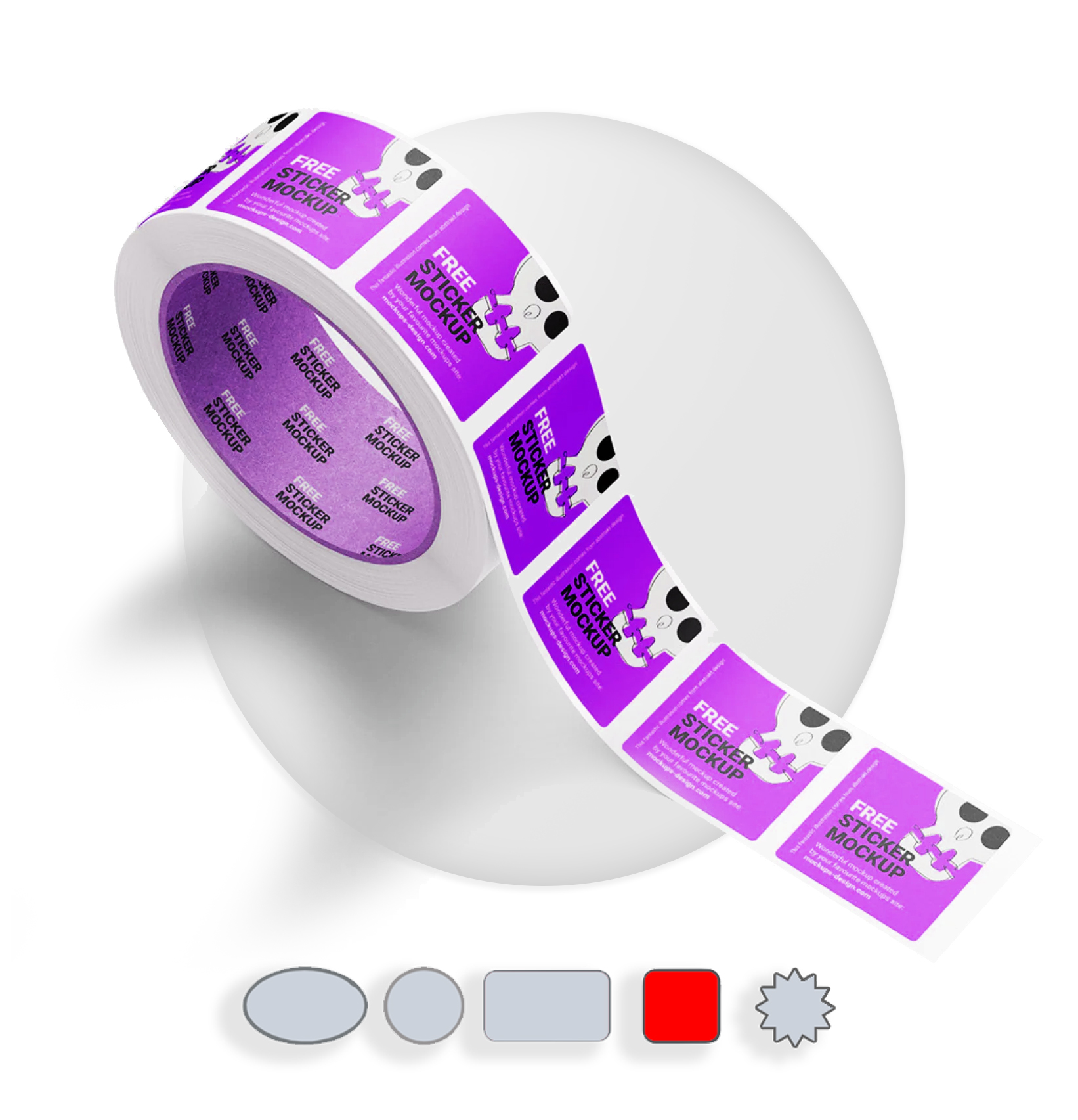 Square Roll Label