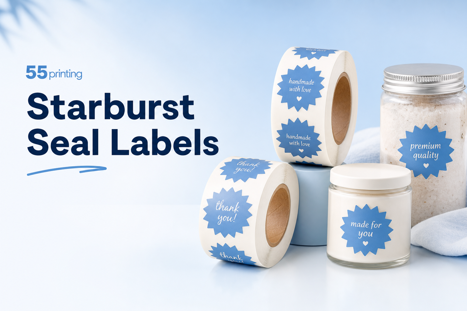 Starburst Seal Roll Labels by 55printing