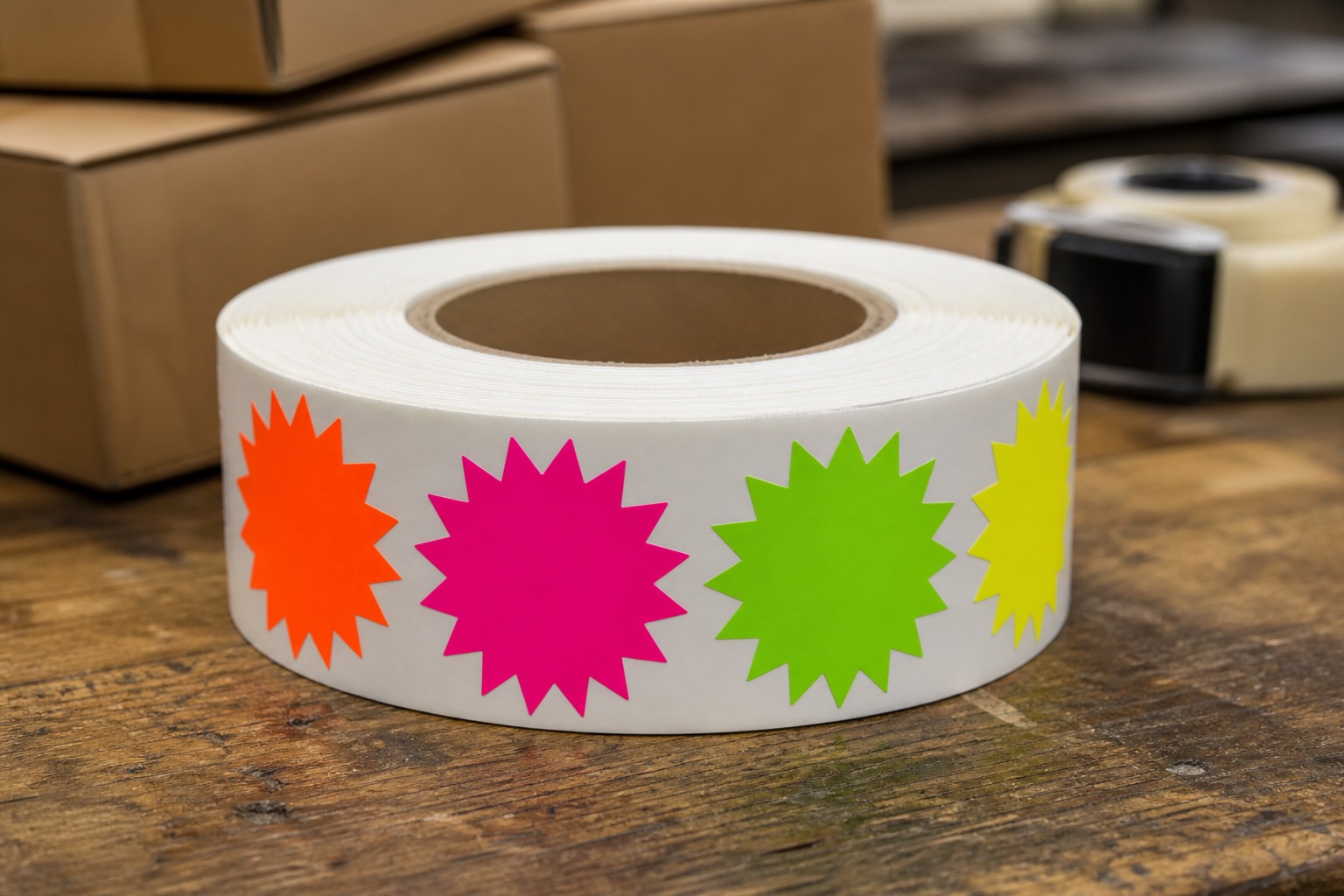 Starburst Seal Roll Labels: roll, 55printing product photo