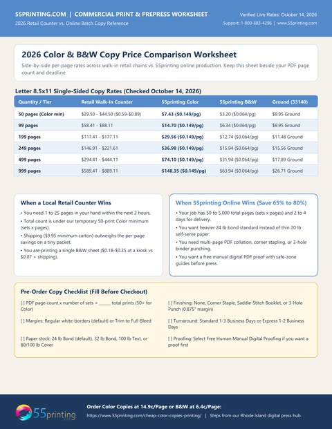 UPS Store Printing Prices 2026: Copy Cost per Page