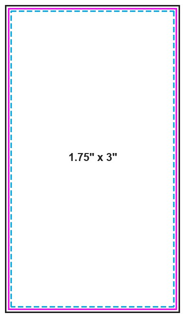 Appointment Card 1.75inx3in H guideline preview