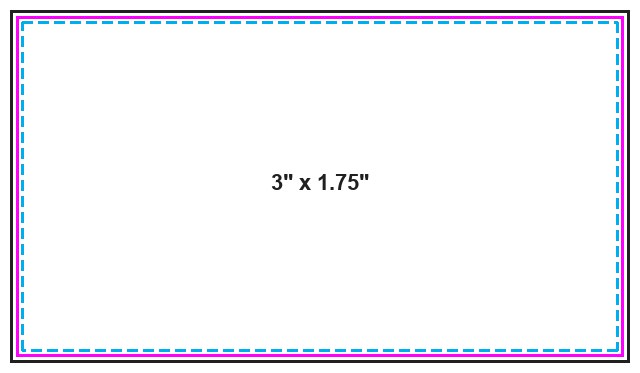 Appointment Card 3inx1.75in V guideline preview