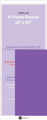 55printing Bannerstands 24inx60in V Download Template Guideline - Banner Stands