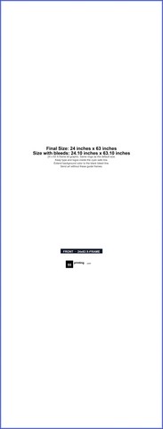 Bannerstands 24inx63in V Front guideline preview