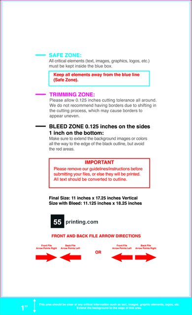 Retractablebanner 11inx17.25in V Front guideline preview