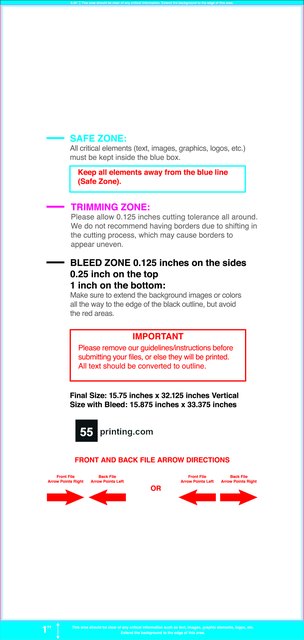 Retractablebanner 15.75inx32.125in V Front guideline preview