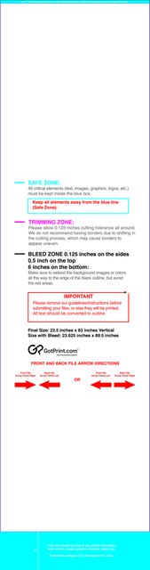 Retractablebanner 23.5inx83in V Front guideline preview