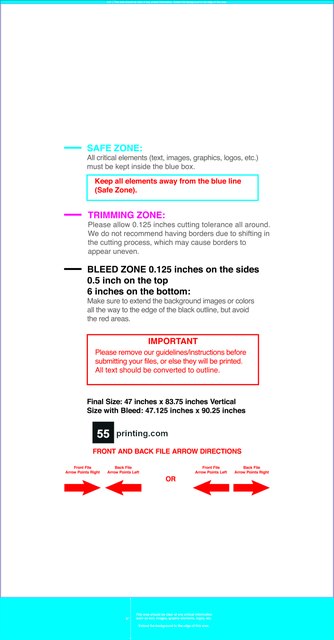 Retractablebanner 47inx83.75in V Front guideline preview