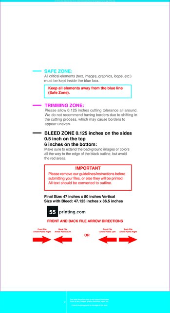 Retractablebanner Economy 47inx80in V Front guideline preview