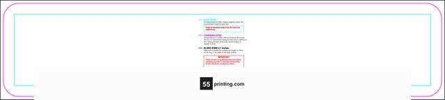 55printing Bookmark 1.5inx7in H Round Download Template Guideline - Bookmarks