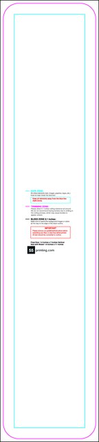 Bookmark 1.5inx7in V Round Front guideline preview