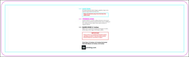 Bookmark 2.5inx8.5in H Round Front guideline preview