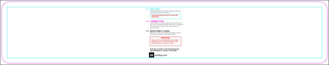 Bookmark 2inx10.5in H Round Front guideline preview