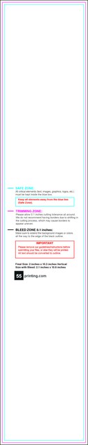 Bookmark 2inx10.5in V Front guideline preview
