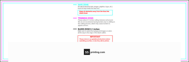 55printing Bookmark 2inx6.25in H Download Template Guideline - Bookmarks