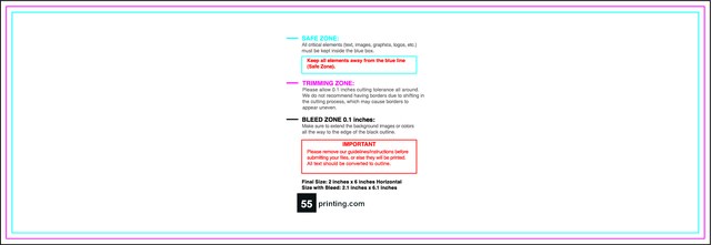 Bookmark 2inx6in H Front guideline preview