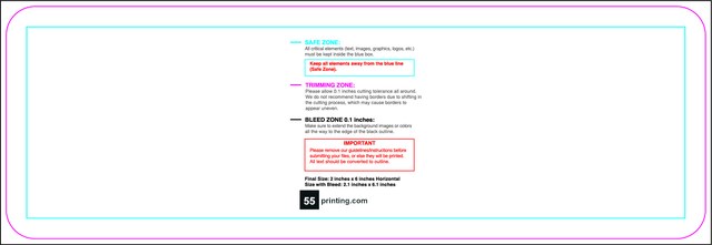 Bookmark 2inx6in H Round Front guideline template 2" × 6" JPG
