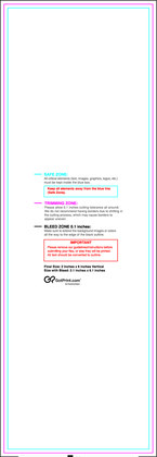 55printing Bookmark 2inx6in V Download Template Guideline - Bookmarks